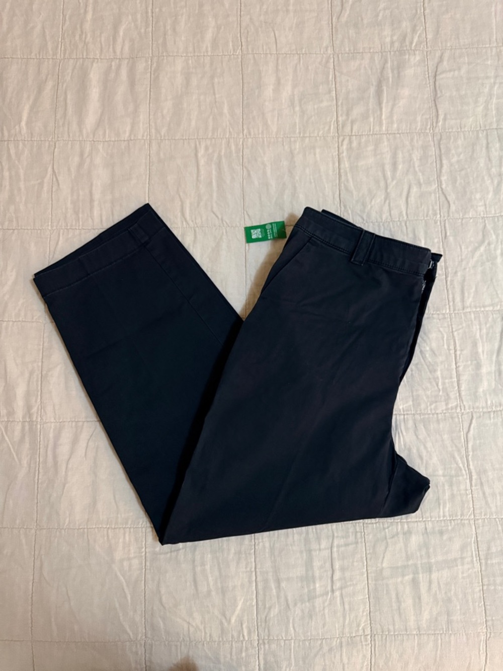 GAP Tagged Green Fabric Label on Dark Garment